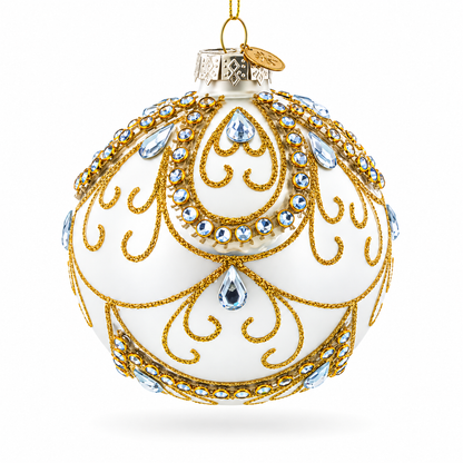 Victorian Jewels Glass Ball Christmas Ornament