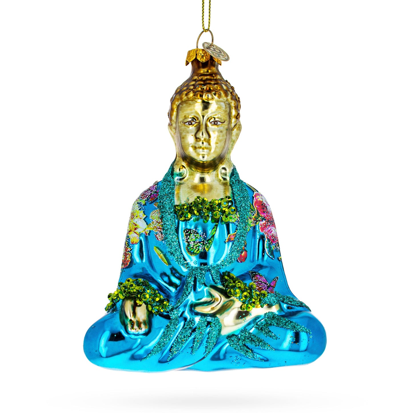 Buddha Glass Christmas Ornament