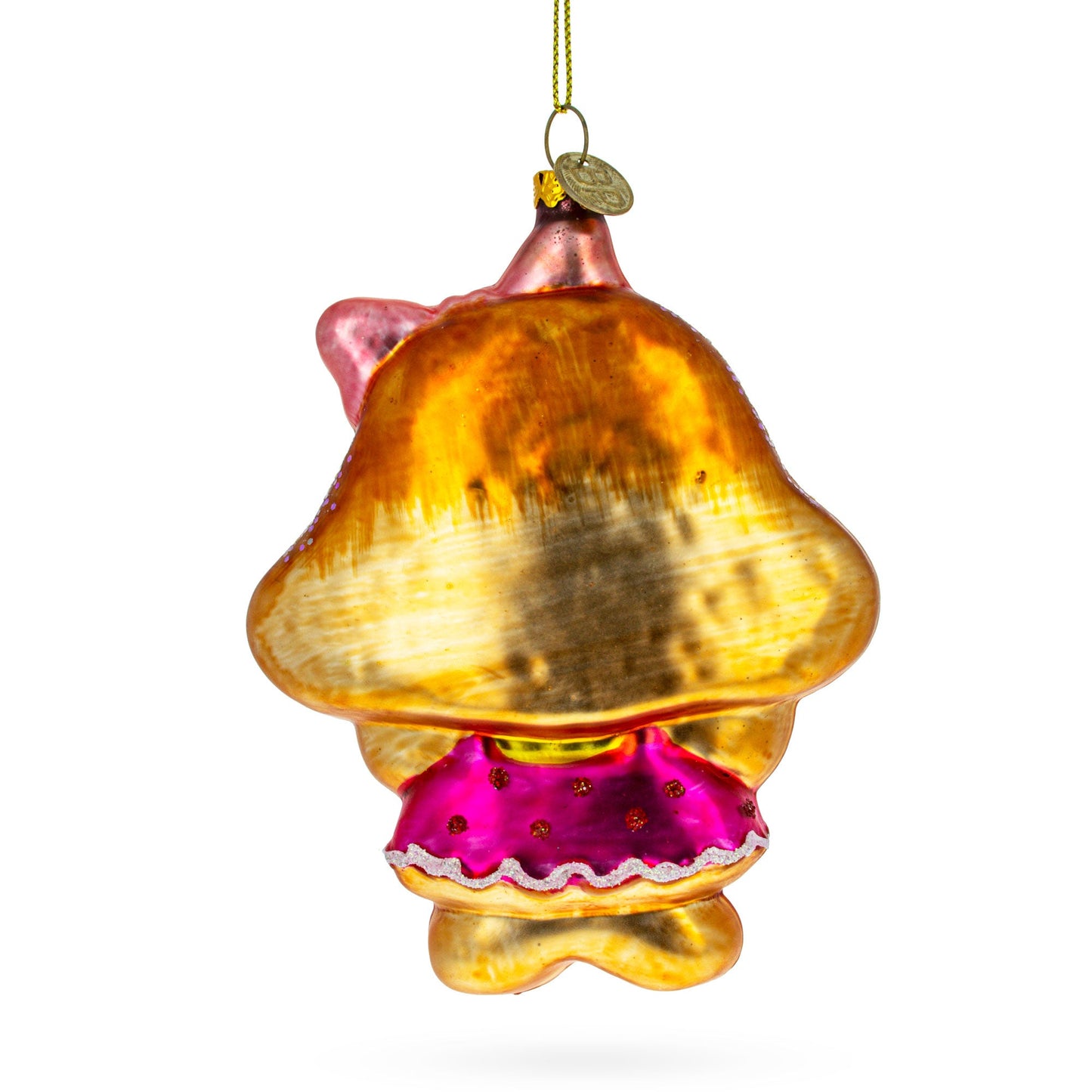 Gingerbread Girl Glass Christmas Ornament