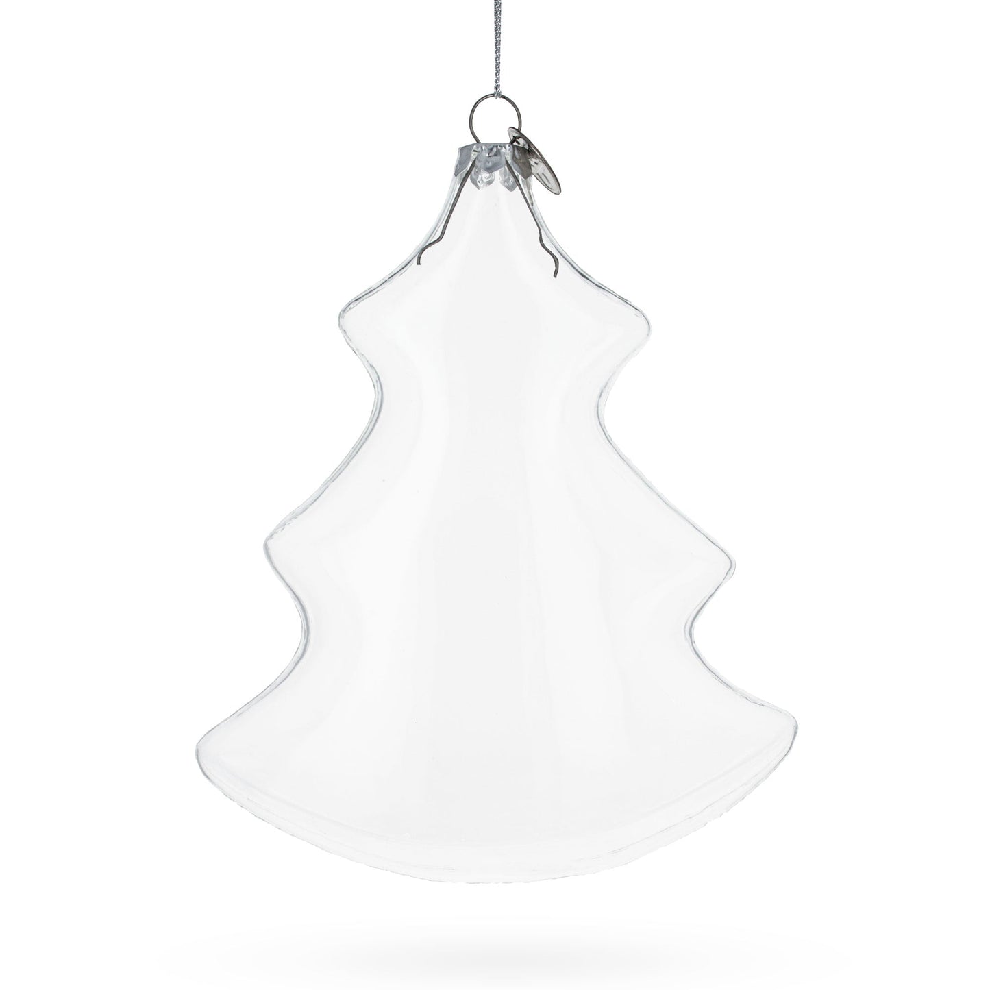 Christmas Tree Clear Glass Christmas Ornament