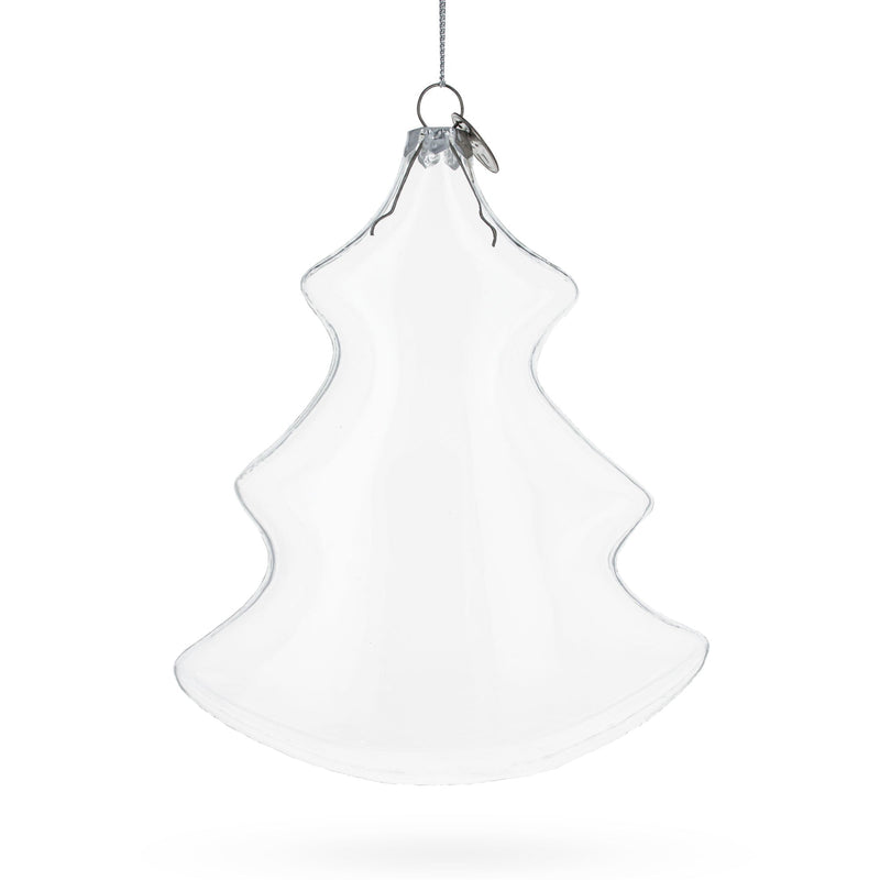 Christmas Tree Clear Glass Christmas Ornament