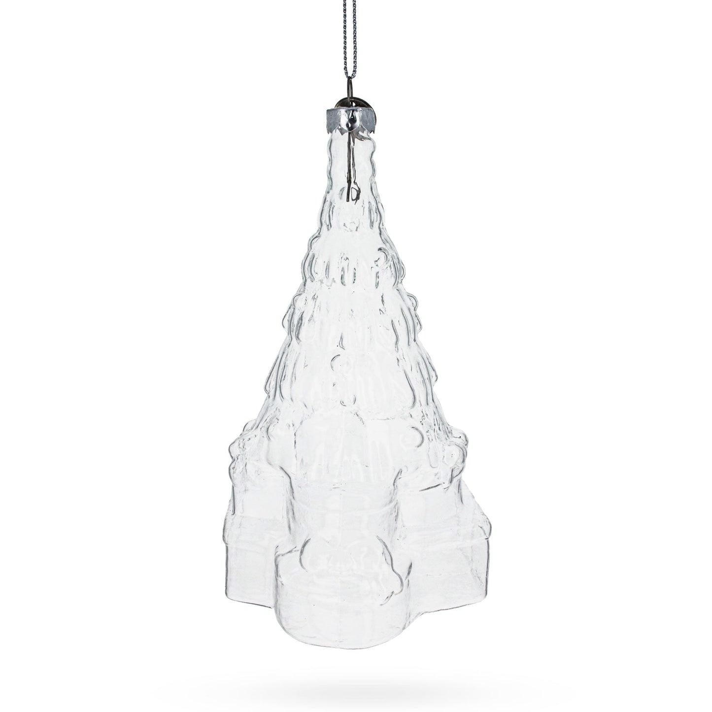 Gifts by Christmas Tree Clear Glass Christmas Ornament.