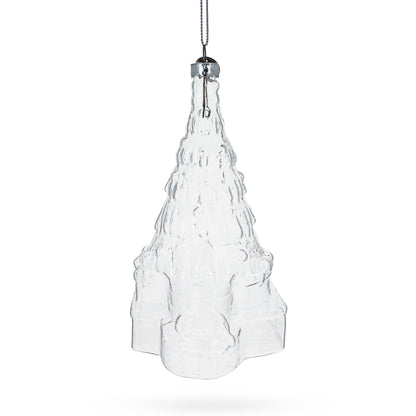 Gifts by Christmas Tree Clear Glass Christmas Ornament.