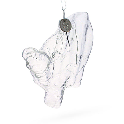 USA Map Clear Glass Christmas Ornament