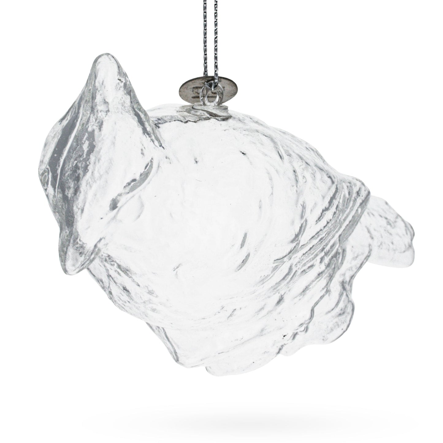 Cardinal Clear Glass Christmas Ornament