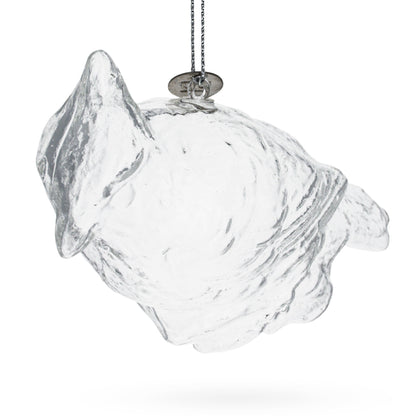 Cardinal Clear Glass Christmas Ornament