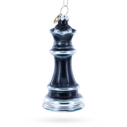 Queen Chess Glass Christmas Ornament