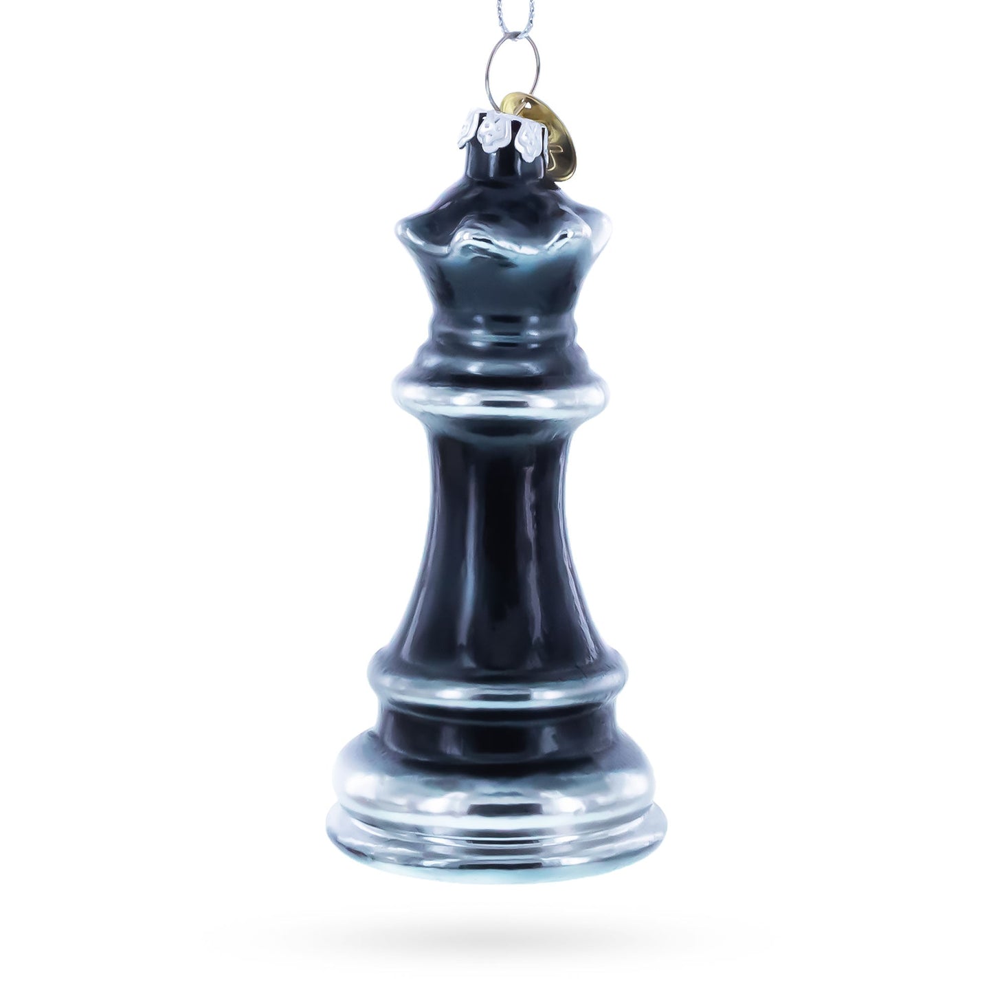 Queen Chess Glass Christmas Ornament