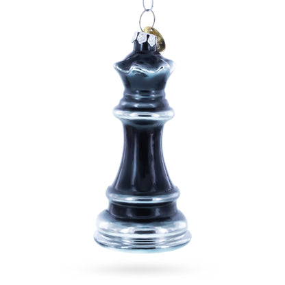 Queen Chess Glass Christmas Ornament