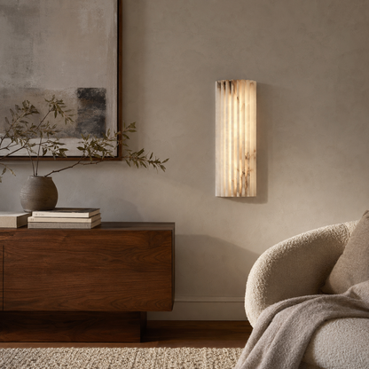 Alabaster Alvia Striped Wall Light