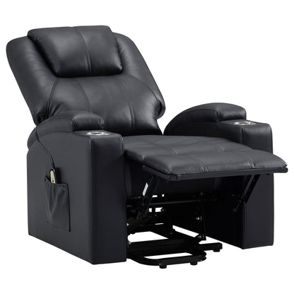 Macklin - Power Lift Massage Recliner With Heat And Dual Cupholders