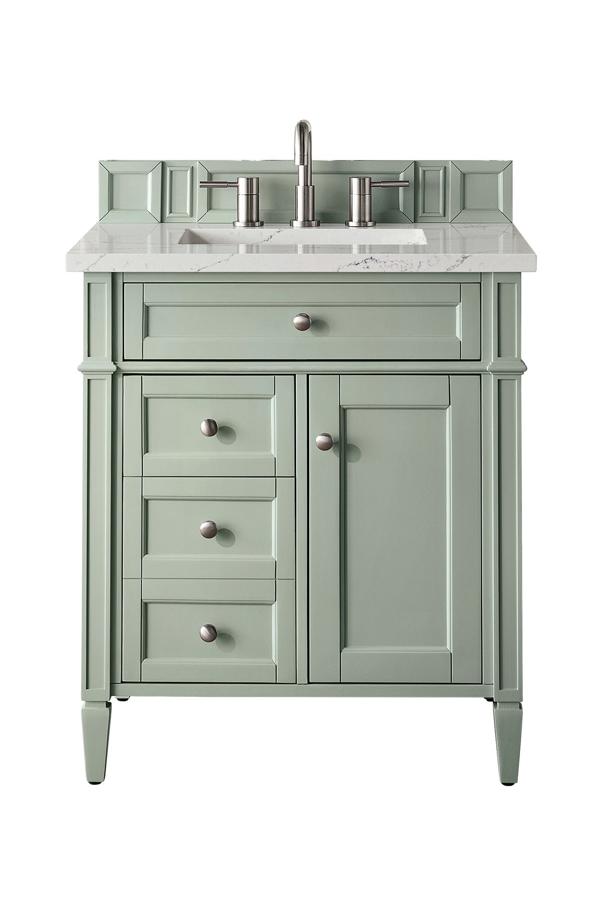James Martin Brittany 30" Single Bathroom Vanity, Sage Green