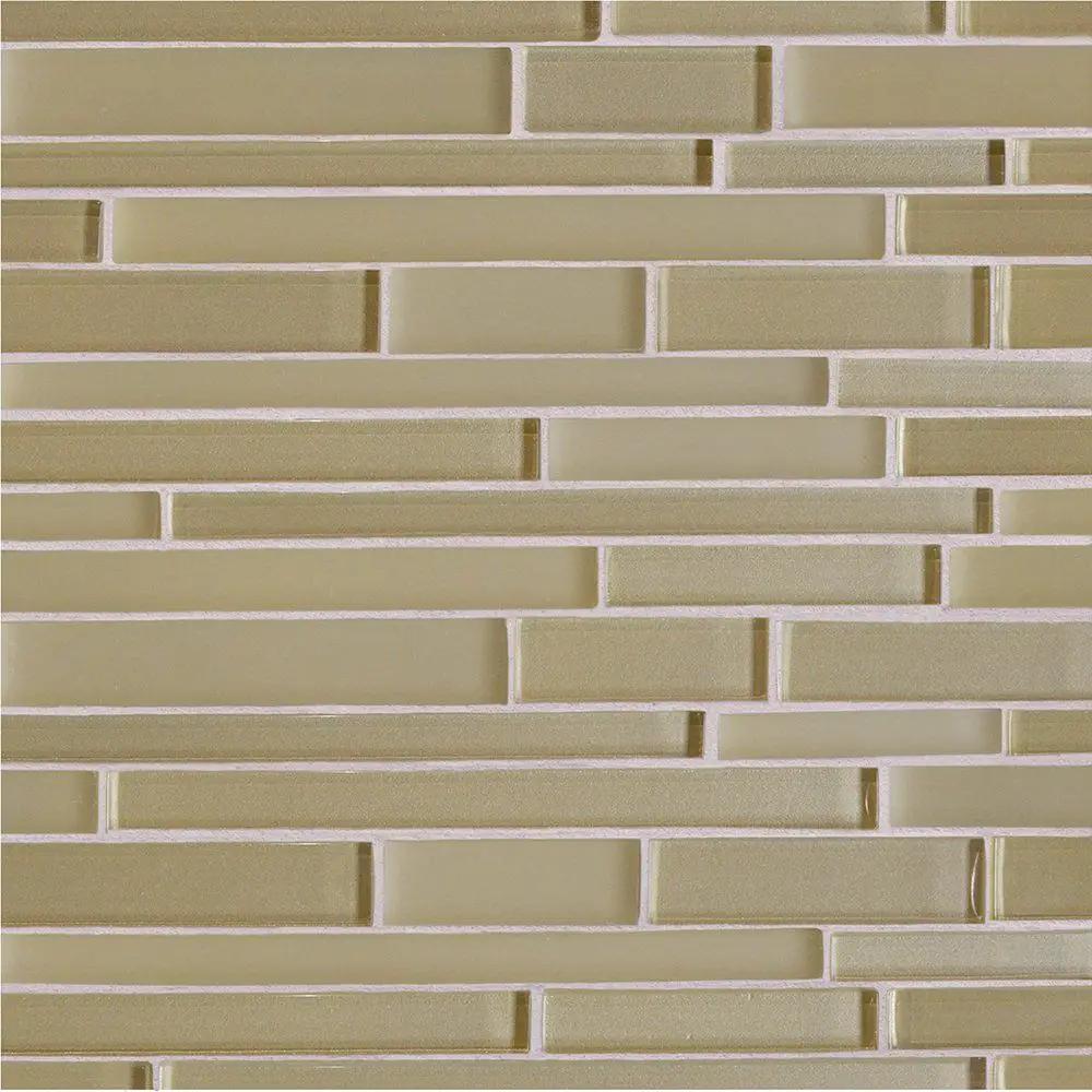 Cedro Gloss/matte Interlocking Slides Glass Mosaics 12x12