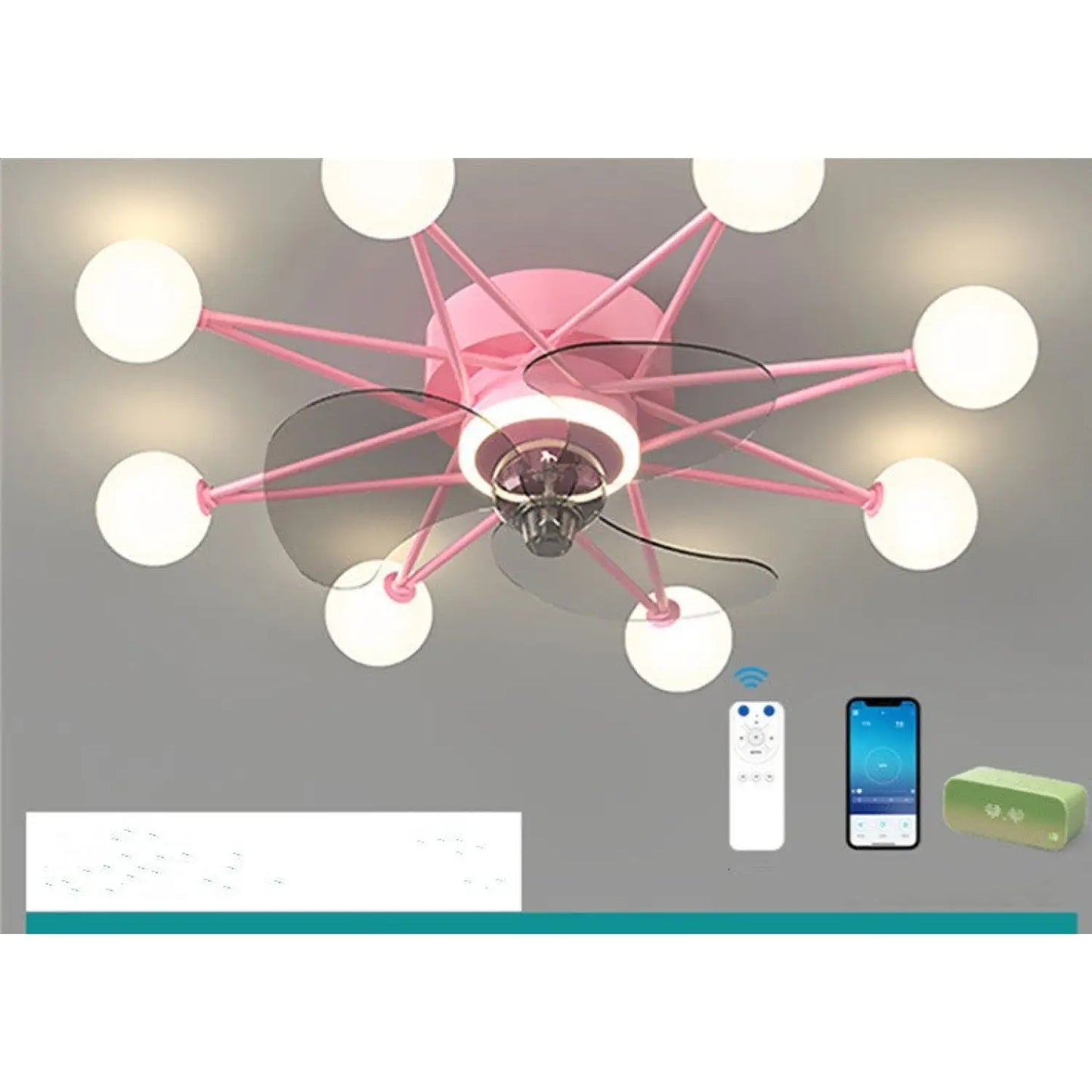 Ceiling Fan Light Modern Design for Living & Dining Room