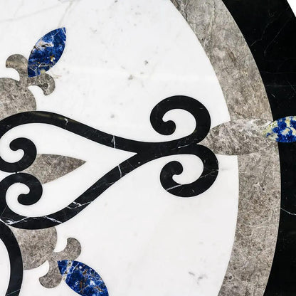 Celina Multi Finish Round Marble Medallions 36x36