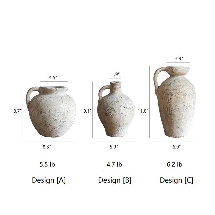 Cement Pot Pompeii Style Handmade Art Amphora Vase Pot
