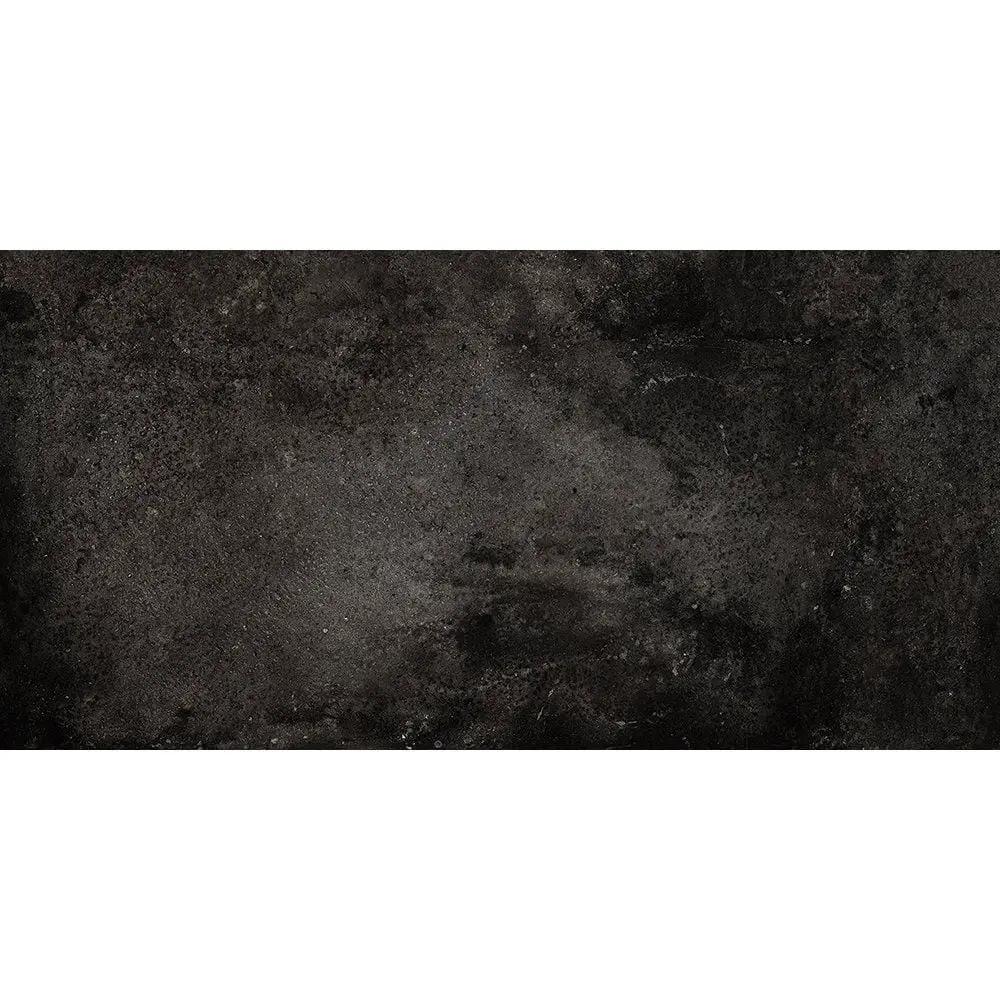 Cemento Black Honed Concrete Look Porcelain Tiles 12x24
