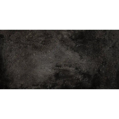 Cemento Black Honed Concrete Look Porcelain Tiles 12x24