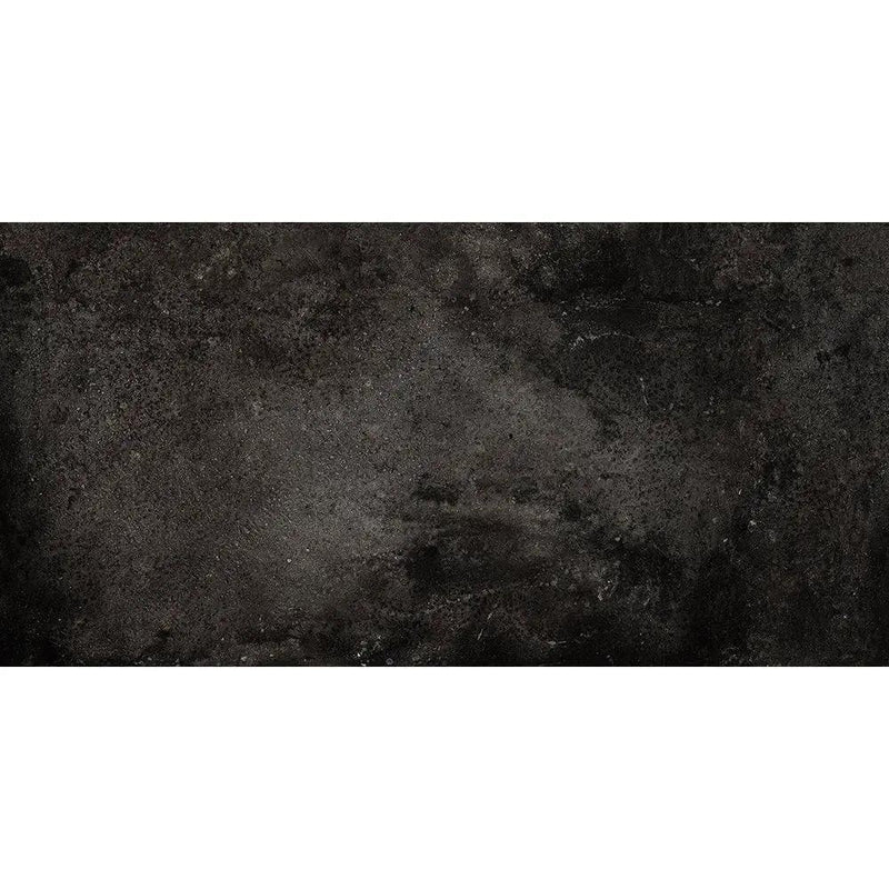 Cemento Black Honed Concrete Look Porcelain Tiles 12x24
