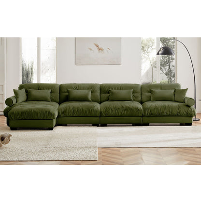Super Comfort Oversized Modular Sectional Sofa With Movable Ottoman