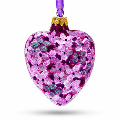 Grandma Always in My Heart Glass Heart Christmas Ornament