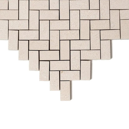 Paris Honed Herringbone 1/2 Marble Mosaics 10x13