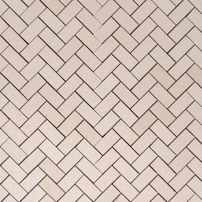 Paris Honed Herringbone 1/2 Marble Mosaics 10x13