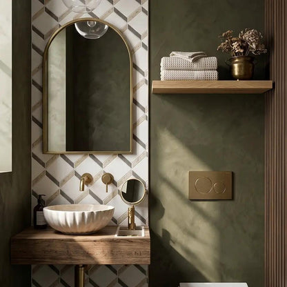 Paris Honed Steps 3d Limestone Mosaics 14 9/16x14 15/16