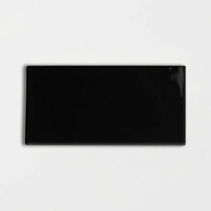 Midnight Glossy Subway Ceramic Tiles 3x6