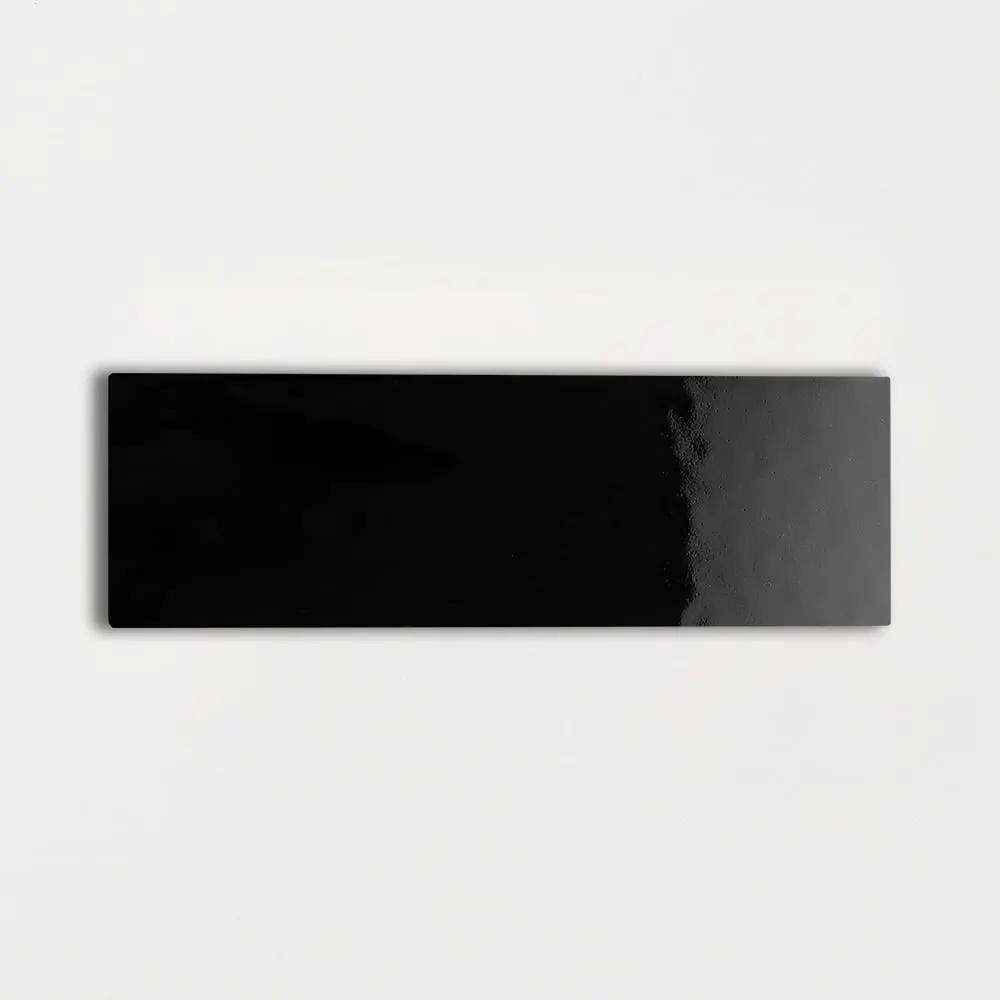 Midnight Glossy Subway Ceramic Tiles 4x12