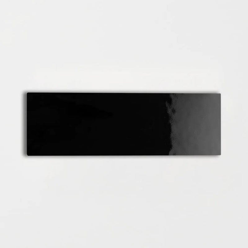 Midnight Glossy Subway Ceramic Tiles 4x12