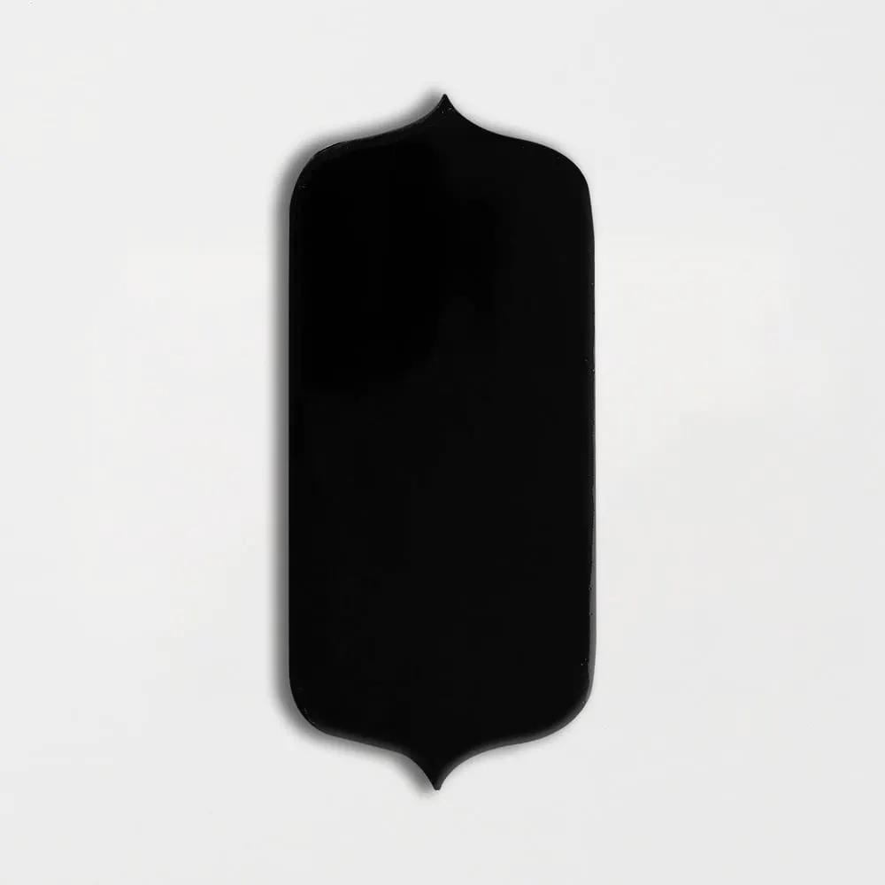 Midnight Glossy Tear Field Ceramic Tiles 3 5/8x8