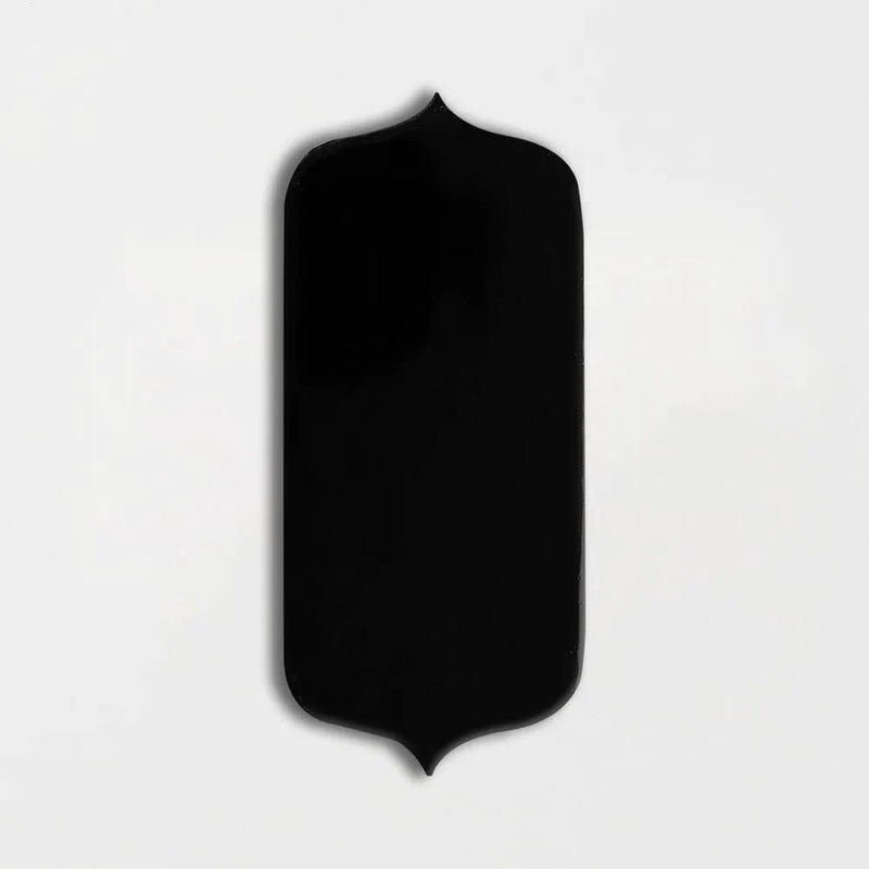 Midnight Glossy Tear Field Ceramic Tiles 3 5/8x8