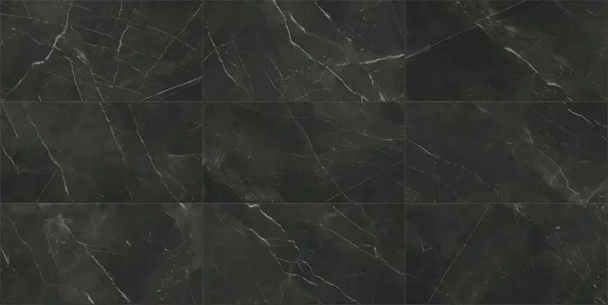 Charme Evo Calacatta Black Marble Look Porcelain Tiles 24x24