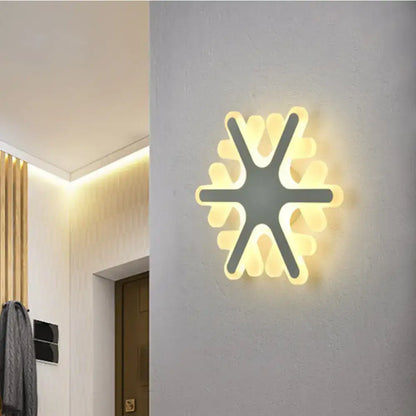 Cheerful white smiling sun led wall sconce bedroom light