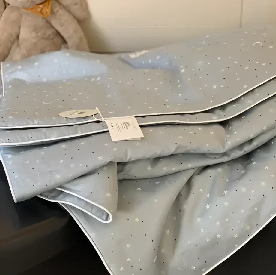 Cherry embroidery white & red cooling quilt bedroom blanket
