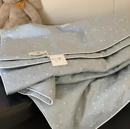 Cherry embroidery white & red cooling quilt bedroom blanket