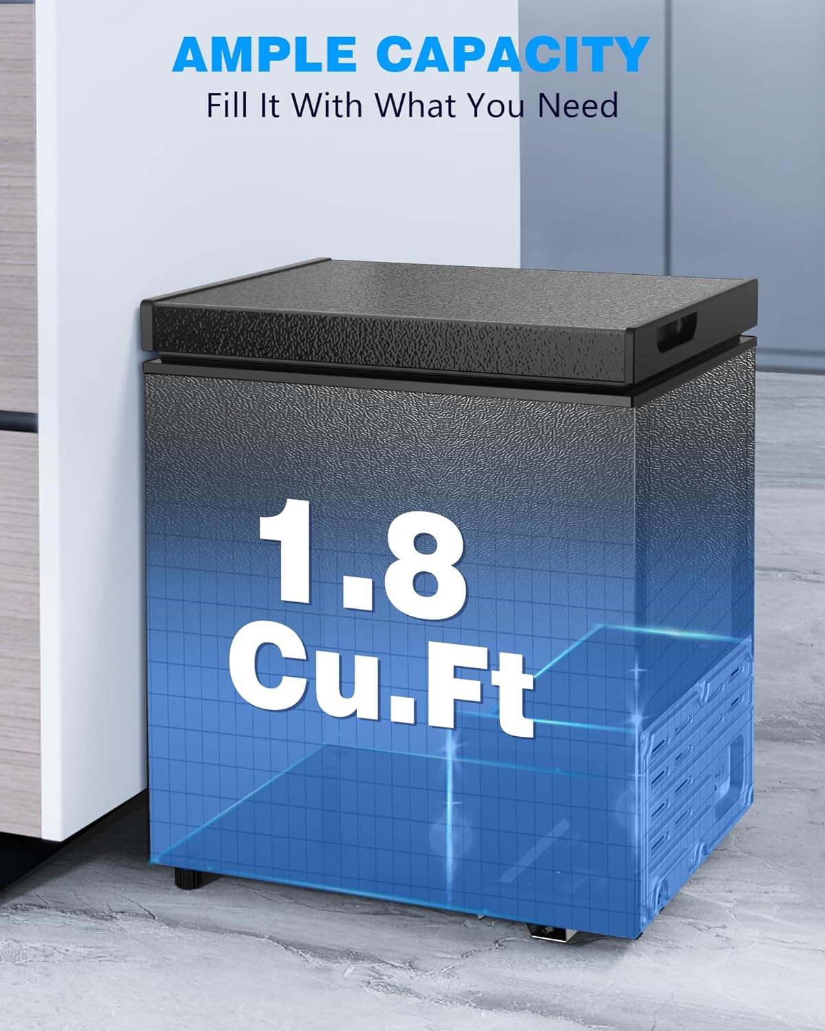 Chest Freezer with Removable Basket