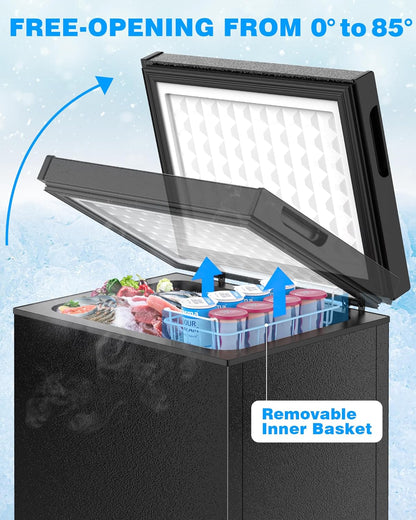Chest Freezer with Removable Basket