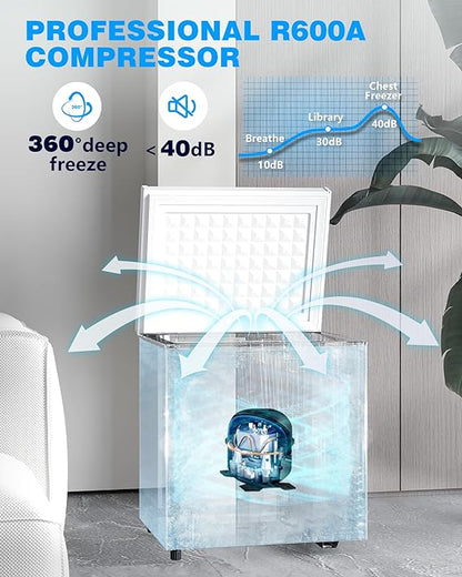 Chest Freezer with Removable Basket