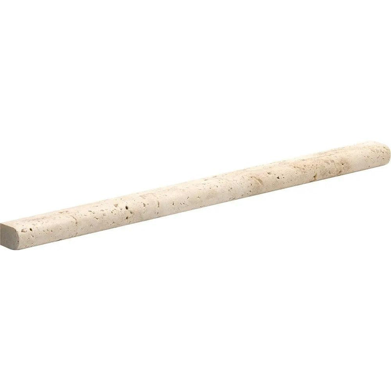 Chiaro Honed Pencil Liner Travertine Moldings 1/2x12