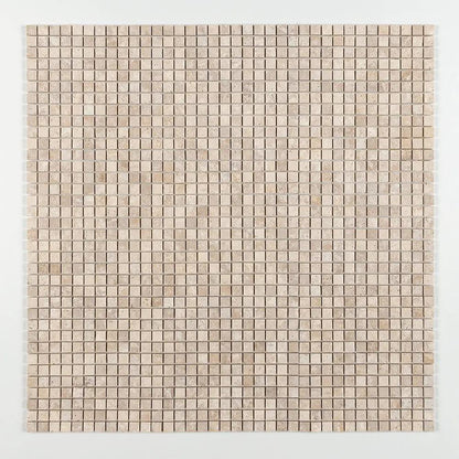 Chiaro Tumbled 1x1 Travertine Mosaics 12x12
