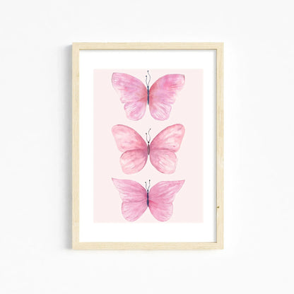 DecorBites™ Chic Pink Wall Art for Girls' Room