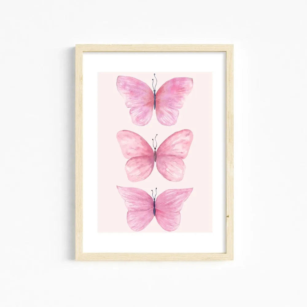 DecorBites™ Chic Pink Wall Art for Girls' Room