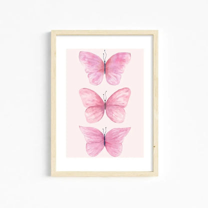 DecorBites™ Chic Pink Wall Art for Girls' Room