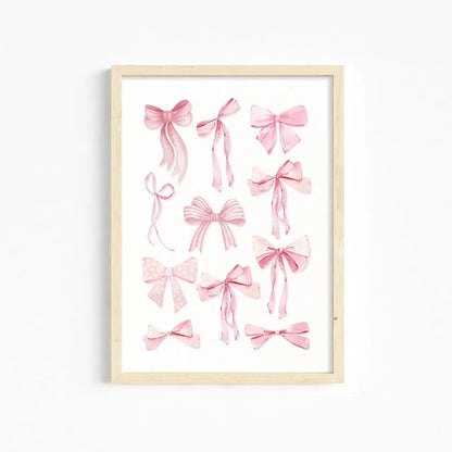DecorBites™ Chic Pink Wall Art for Girls' Room