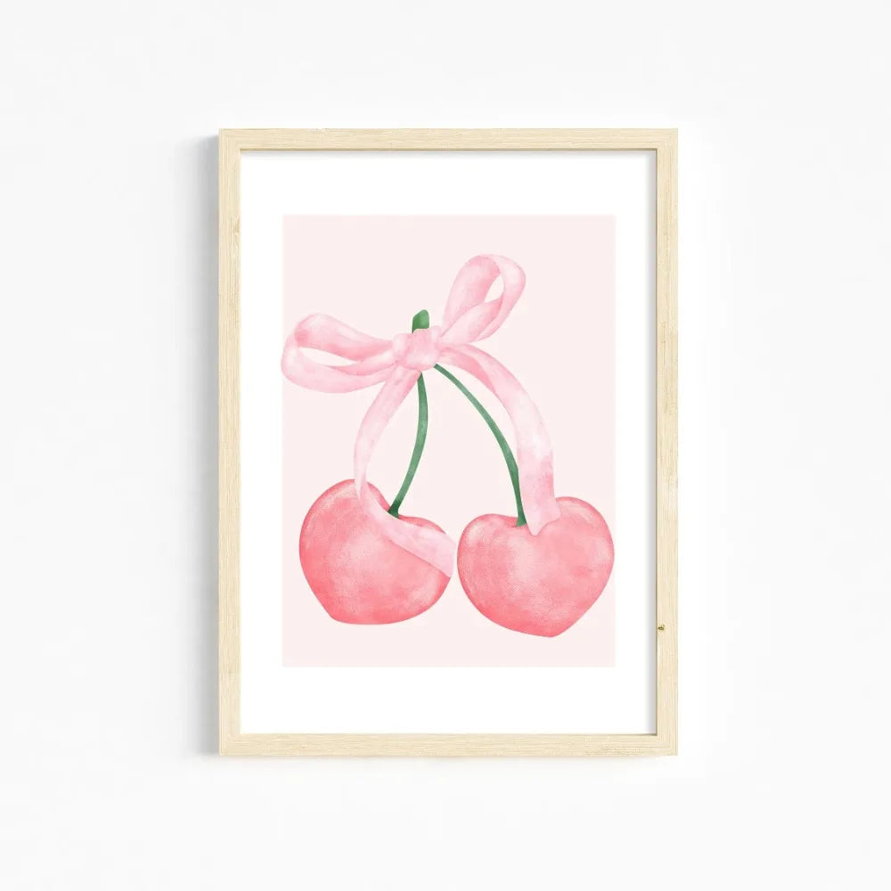 DecorBites™ Chic Pink Wall Art for Girls' Room
