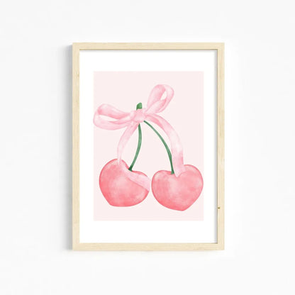 DecorBites™ Chic Pink Wall Art for Girls' Room