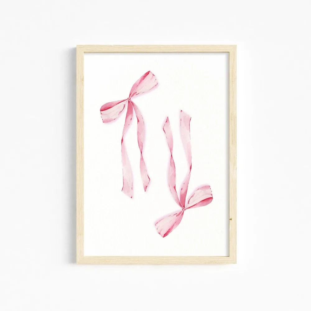 DecorBites™ Chic Pink Wall Art for Girls' Room