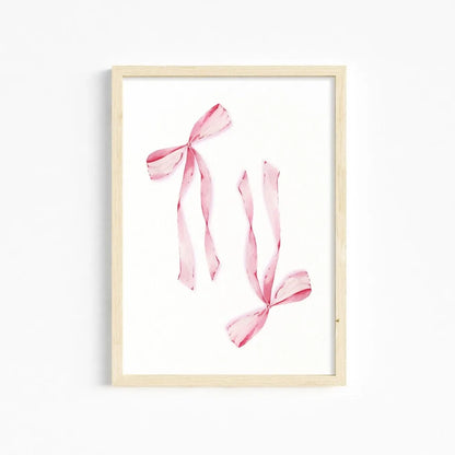 DecorBites™ Chic Pink Wall Art for Girls' Room